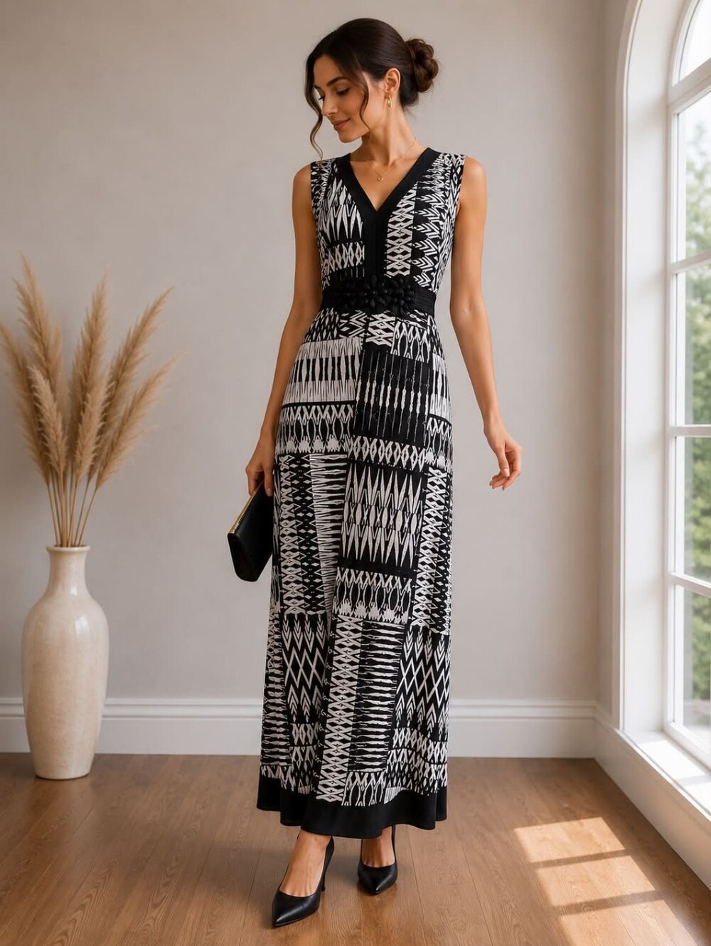 Aura Black Garment with Label Detail